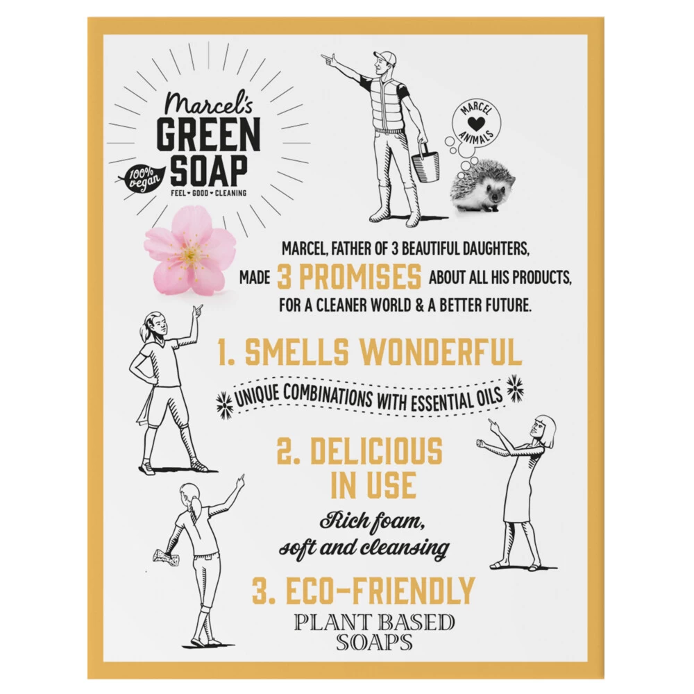 3x Marcelu0027s Green Soap Shampoobar Vanilla & Cherry Blossom 4 3x Marcelu0027s Green Soap Shampoobar Vanilla & Cherry Blossom - Afbeelding 4