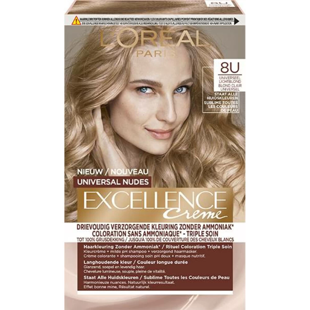 L'Oreal Lu0027Oréal Excellence Creme Universal Nudes 8U Universeel Middenbruin 1 L'Oreal Lu0027Oréal Excellence Creme Universal Nudes 8U Universeel Middenbruin