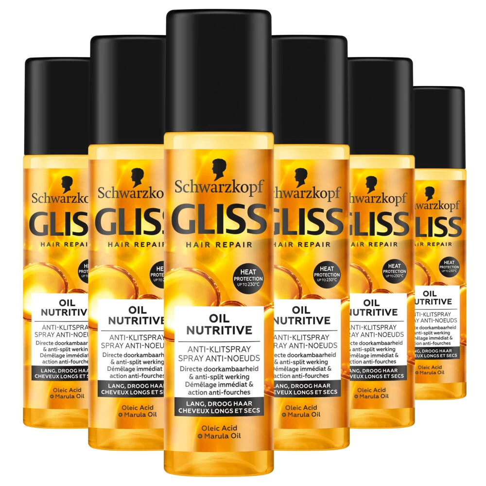 6x Gliss Anti-Klit Spray Oil Nutritive 1 6x Gliss Anti-Klit Spray Oil Nutritive