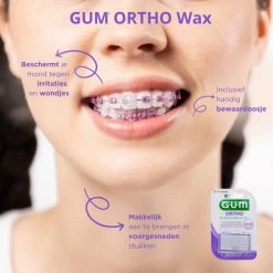 GUM® 3x GUM Ortho Wax 5 GUM® 3x GUM Ortho Wax -Verzorgingsproducten Winkel 2730 3