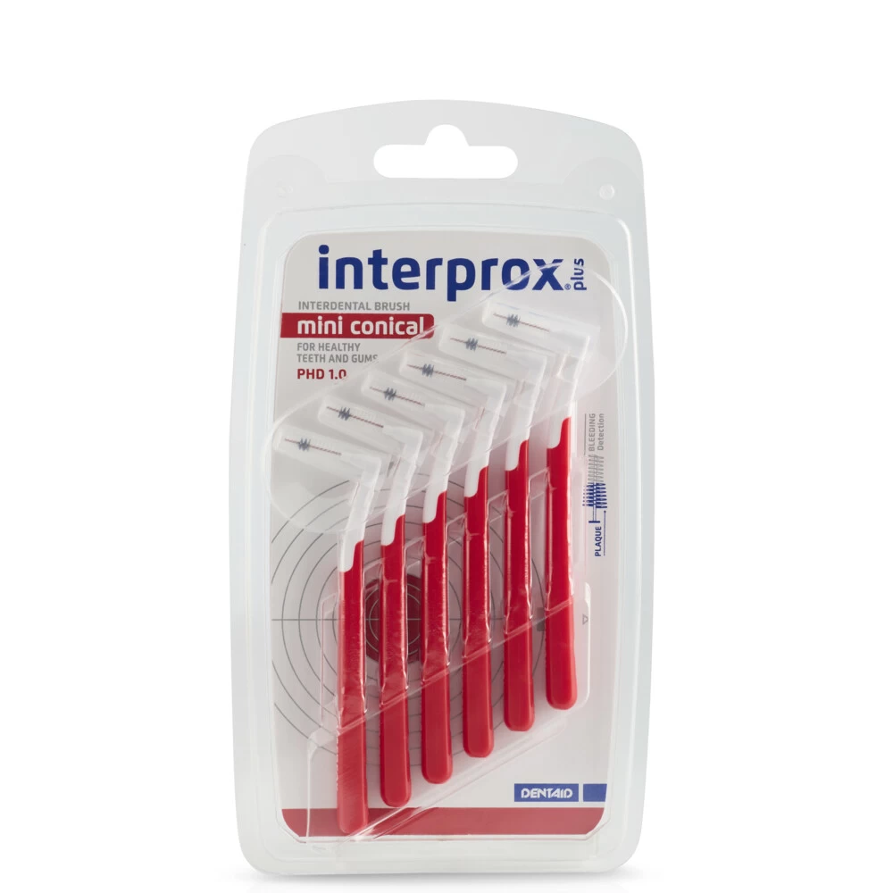 12x Interprox Plus Mini Conical 2-4 Mm Rood 1 12x Interprox Plus Mini Conical 2-4 Mm Rood