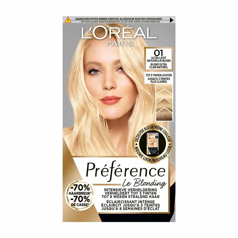 L'Oreal Lu0027Oréal Preference Haarkleuring 01 Prague - Natuurlijk Blond 1 L'Oreal Lu0027Oréal Preference Haarkleuring 01 Prague - Natuurlijk Blond