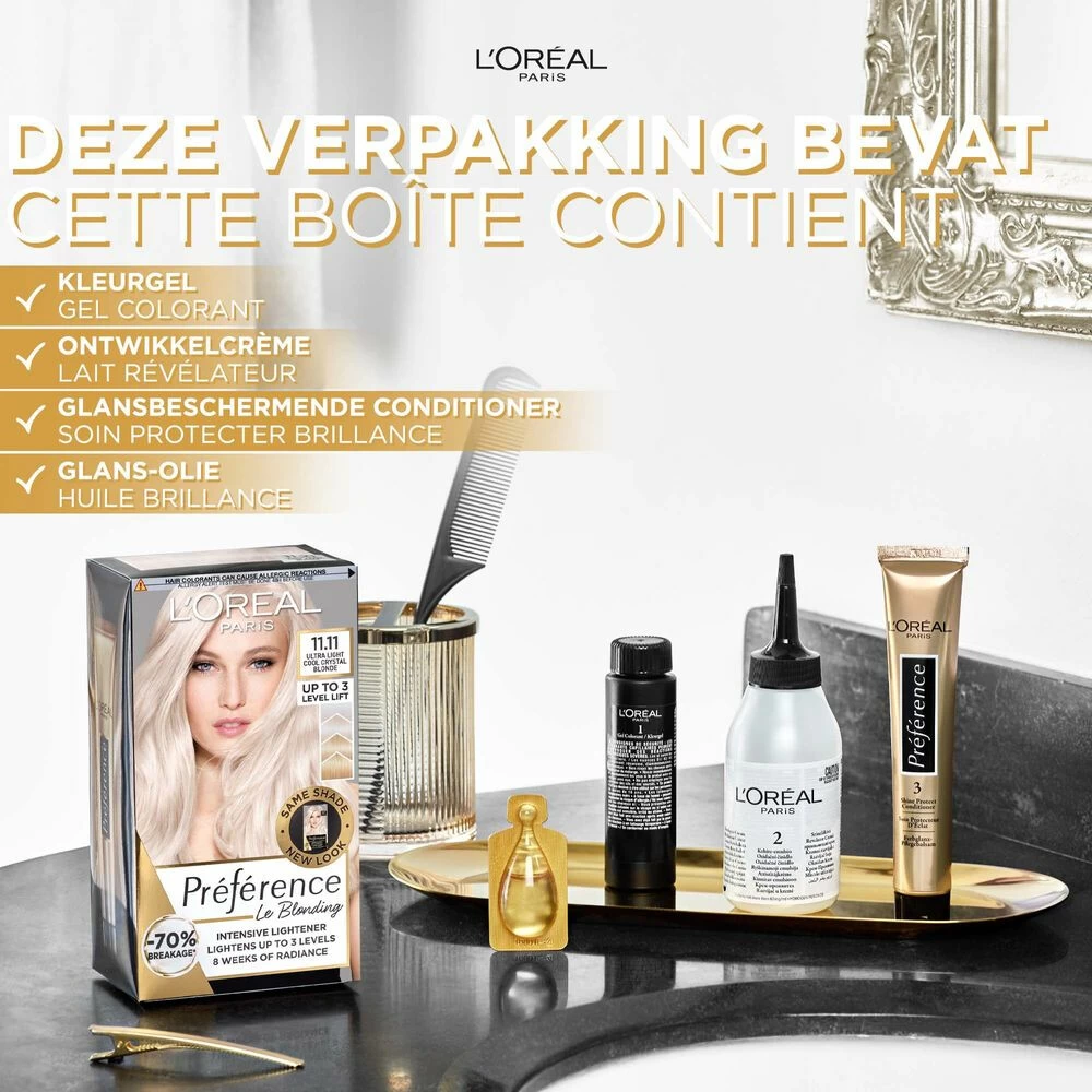 L'Oreal Lu0027Oréal Preference Haarkleuring 01 Prague - Natuurlijk Blond 3 L'Oreal Lu0027Oréal Preference Haarkleuring 01 Prague - Natuurlijk Blond - Afbeelding 3