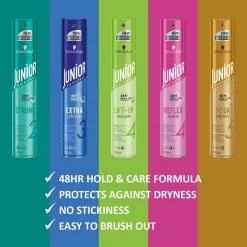 6x Junior Haarspray Mega Strong -Verzorgingsproducten Winkel 995250 5