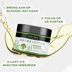 John Frieda Detox & Repair Haarmasker -Verzorgingsproducten Winkel 996980 4