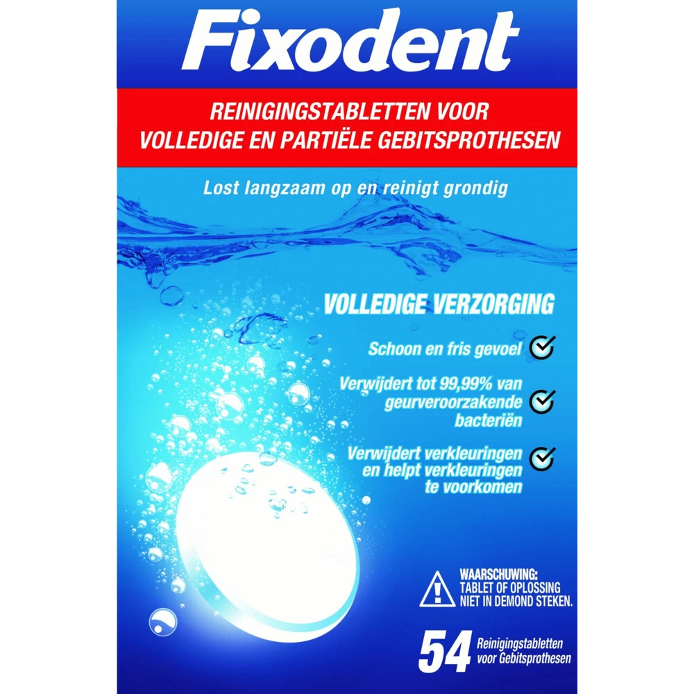 3x Fixodent Reinigingstabletten Complete Care 1 3x Fixodent Reinigingstabletten Complete Care